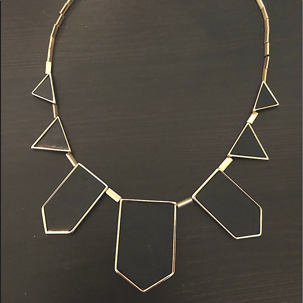 House of Harlow leather statement necklace